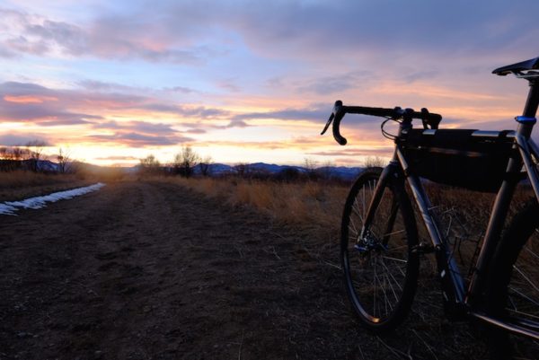 bikerumor pic of the day sunset gravel bike ride in golden colorado
