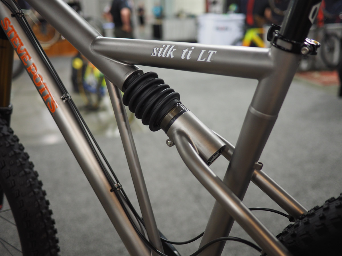 NAHBS 2017: Steve Potts rocks out with Ti pivotless suspension, Steel gateway product