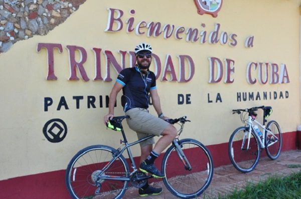 Trek Travel Cuba, rider in Trinidad