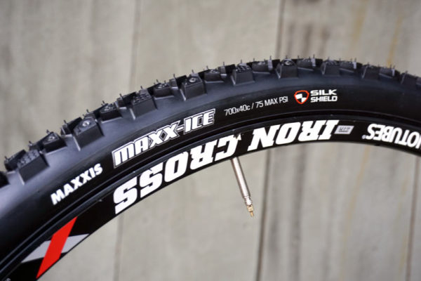 maxxis Max-Ice studded winter bicycle tire for city commuter bikes