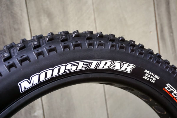 maxxis moosetrak winter studded fat bike tire for snow and ice