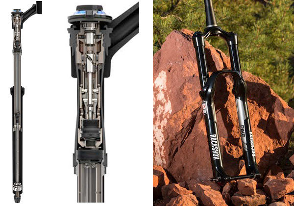 2018 Rockshox Pike trail and enduro mountain bike suspension fork gets all new Charger 2 damper and DebonAir internals with a lighter chassis