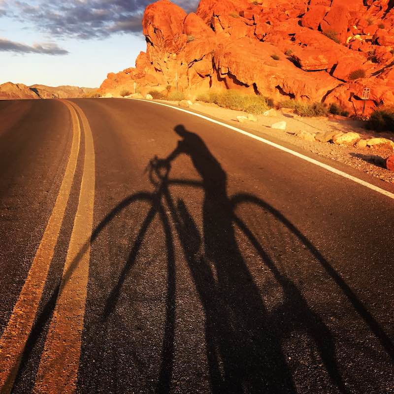 bikerumor pic of the day Sunrise at Elephant Rock in Valley of Fire (Nevada State Park). Approximately 50 miles north of Las Vegas. Nice ride from Logandale. Great place to be at sunrise.