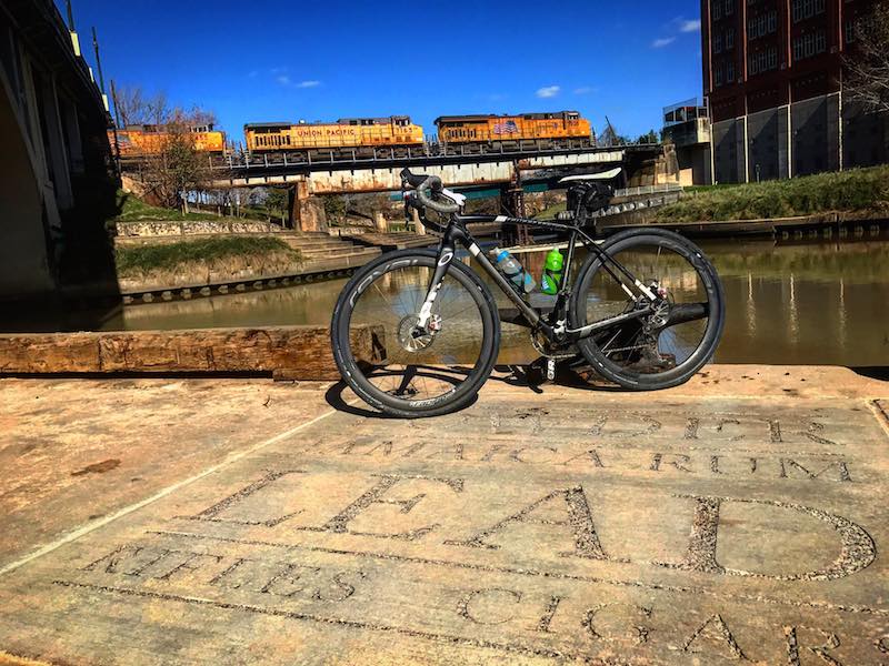 bikerumor pic of the day urban bike riding by the port in Houston, Texas.