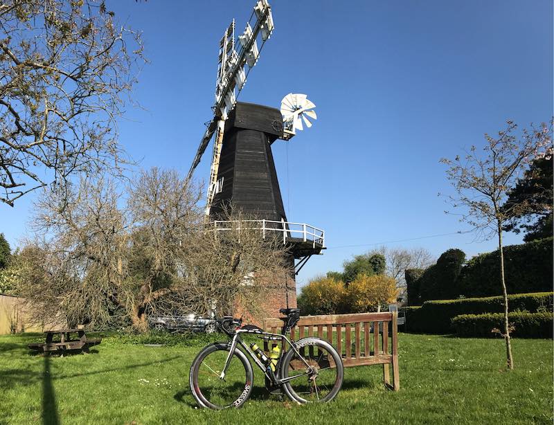 bikerumor pic of the day cycling by Meopham Windmill in Kent, England