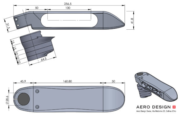 Aero Design Swiss Aero Stem adjustable length aerodynamic carbon road TT bike stem dimensions