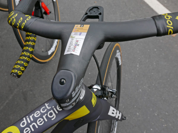 BH Bikes G7 Pro aero rim brake carbon race road bike Direct Energie Tour de France Sylvain Chavanel 17th Tour custom Vision bar stem