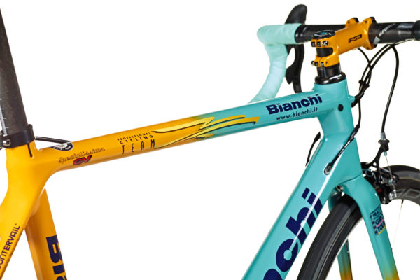 Bianchi Specialissima Pantani limited 20th Anniversary edition lightweight carbon race road bike toptube