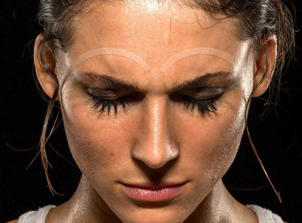 Wicks Vision Strips for athletes keep sweat from dripping in eyes during workouts