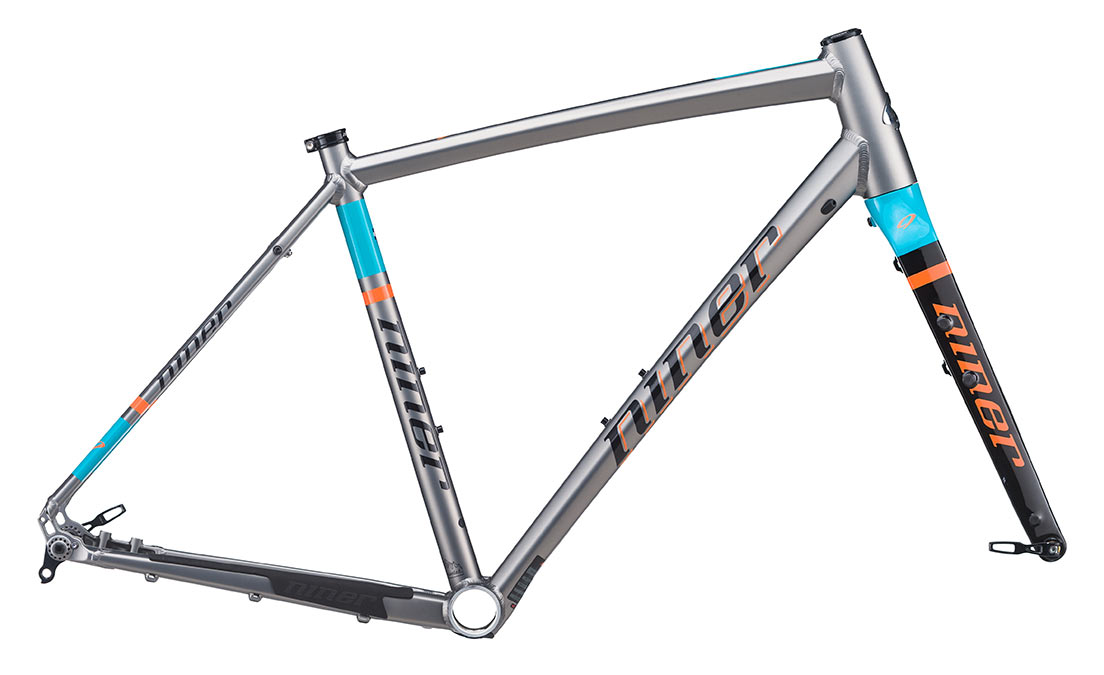 2018 Niner RLT 9 alloy gravel road bike available as a frameset with carbon fork or complete bike with SRAM Rival 1x11 drivetrain