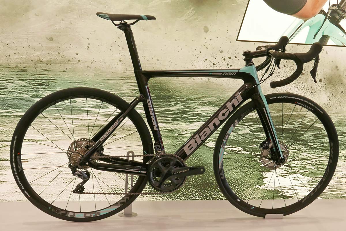 EB17 Bianchi Aria Disc slips disc brakes onto aero road bike Bikerumor