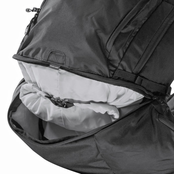 EVOC Explorer Pro 30l multi-day all-mountain trail bike backpack split compartment