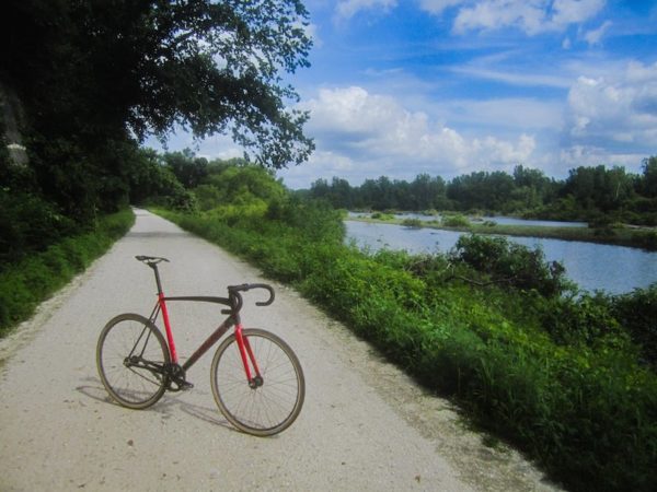 bikerumor pic of the day my Specialized Langster on the Katy Trail, maybe about a mile west of Rocheport, MO.