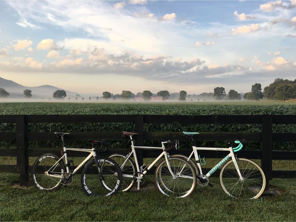 bikerumor pic of the day Fixies in the Mist on Eclipse Morning - Franklin, TN.