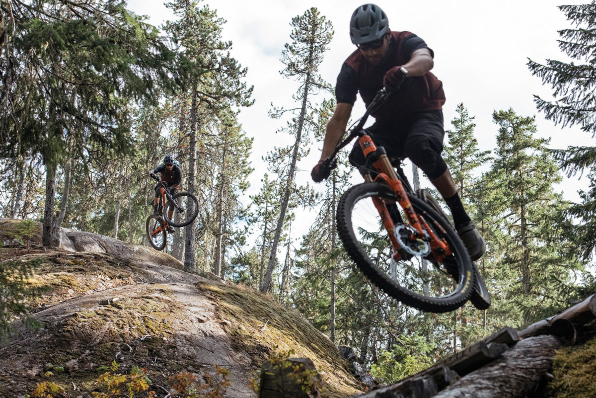 Rocky Mountain Instinct carbon aggressive trail 29er mountain bike photo by Margus Riga airborne