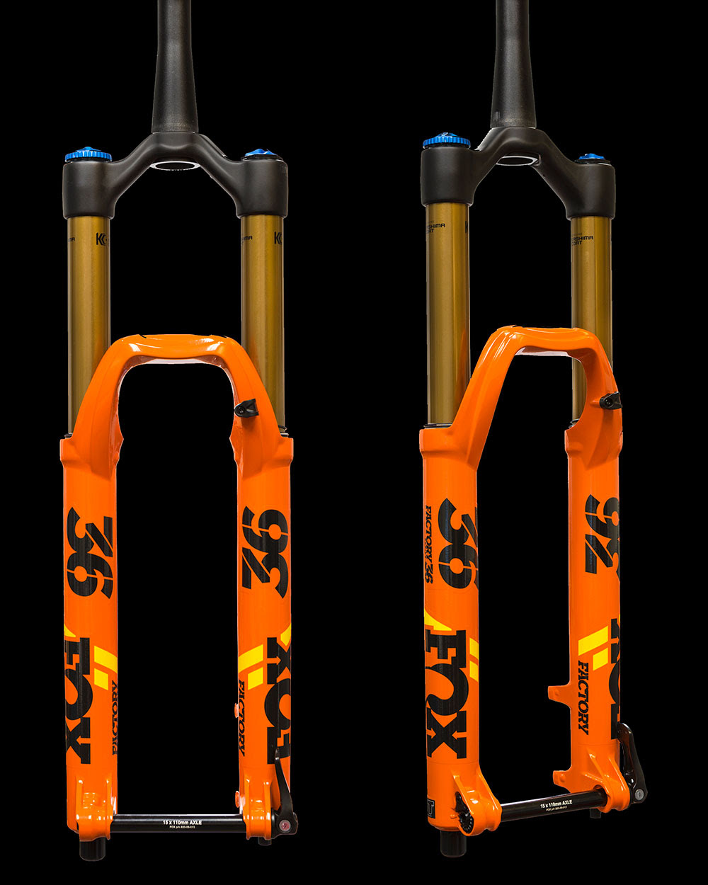 Fox 36 factory orange suspension forks limited edition