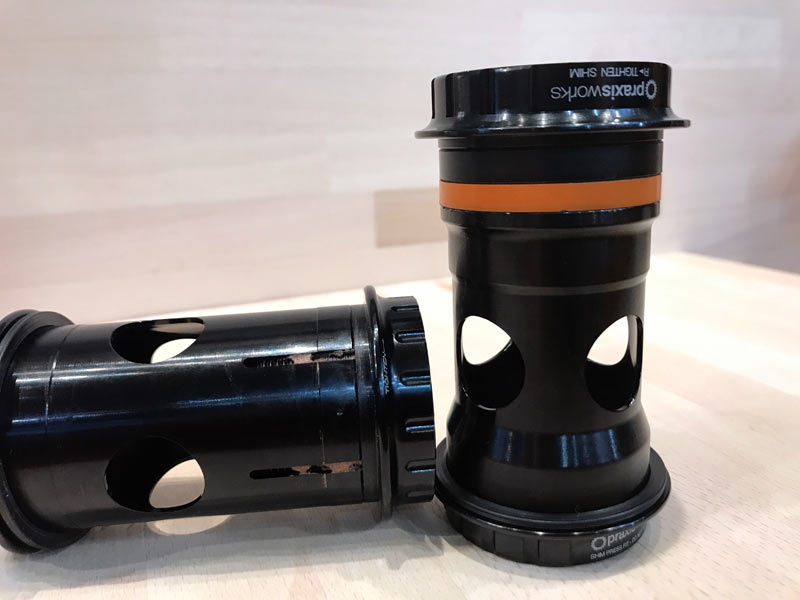2018 Praxis thread-together bottom brackets with new elastomer to eliminate creaks