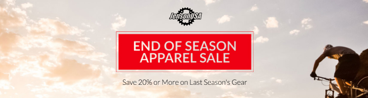 JensonUSA end of season road cycling and mountain bike clothing sale offers deals on cycling gear and apparel