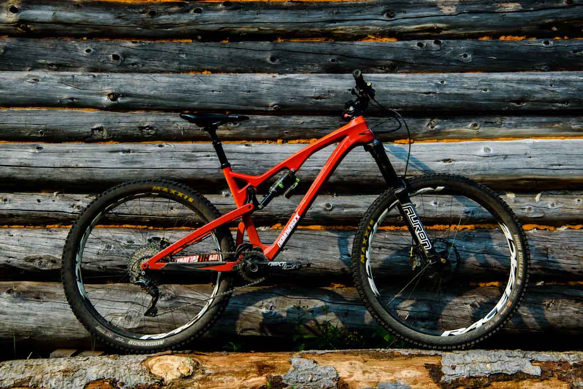 Diamondback Release Carbon 5c 130mm trail bike, red, side