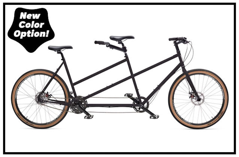 Handsome Cycles Pillion tandem bicycle, matte black