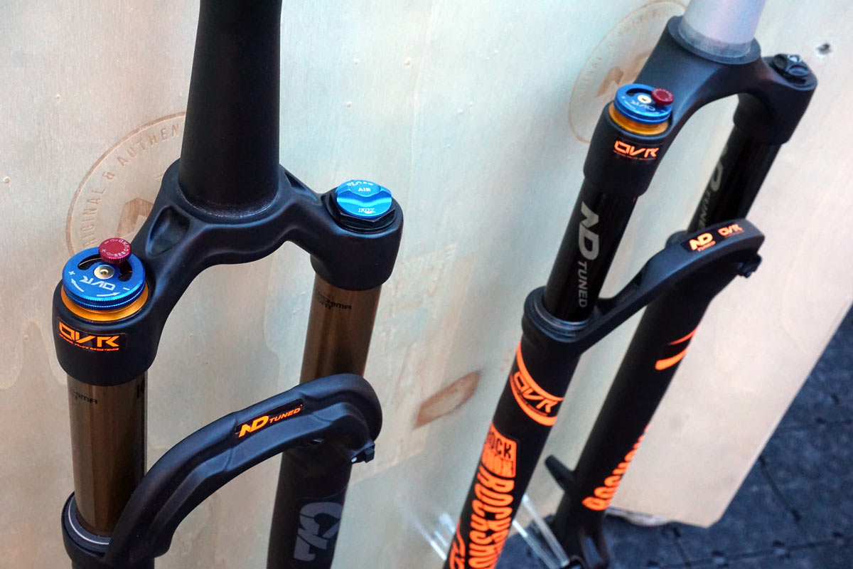 EB17: ND Tuned offers air damping cartridge for Fox, Rockshox forks; ultralight DH coil shock & more!