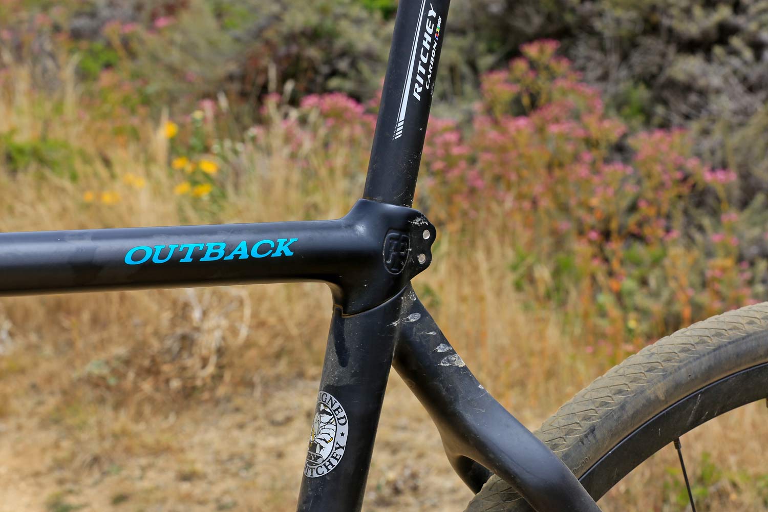 Ritchey Break-Away Carbon Outback carbon break-away coupler carbon folding travel gravel adventure bike frameset seat cluster seatpost clamp