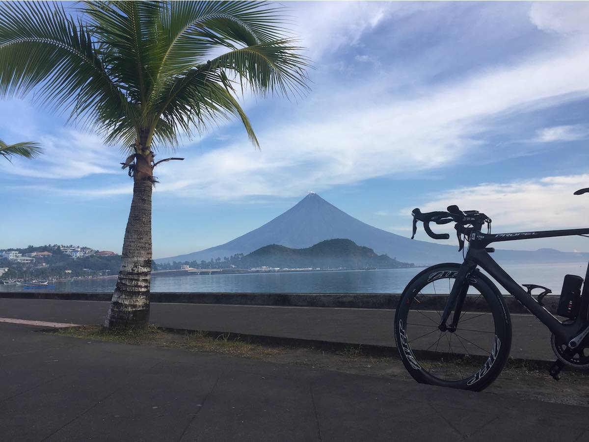 bikerumor pic of the day Albay Province in the Philippines, overlooking Mount Mayon Volcano.
