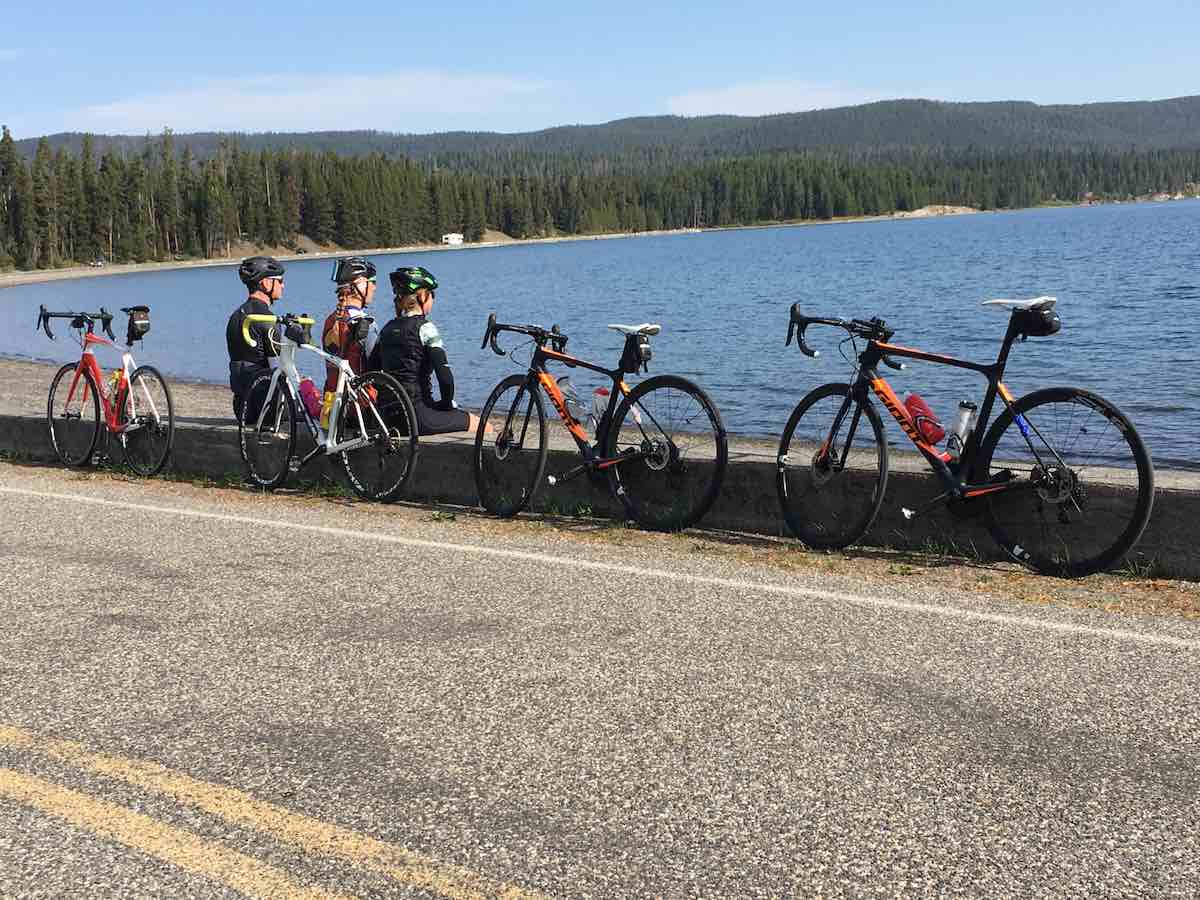 bikerumor pic of the day bike ride around Yellowstone Lake along Gull Point Drive in Wyoming
