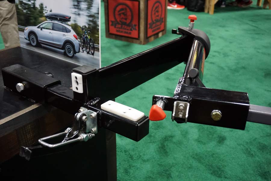 Yakima Backswing converts any hitch mount bike rack into a swing away rack for easier access to tailgates and lift gates