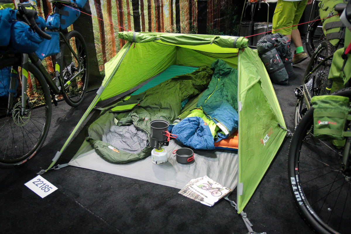 IB17: AcePac packs way more than just bags with bikepacking tent, sleeping bags, stoves, & more