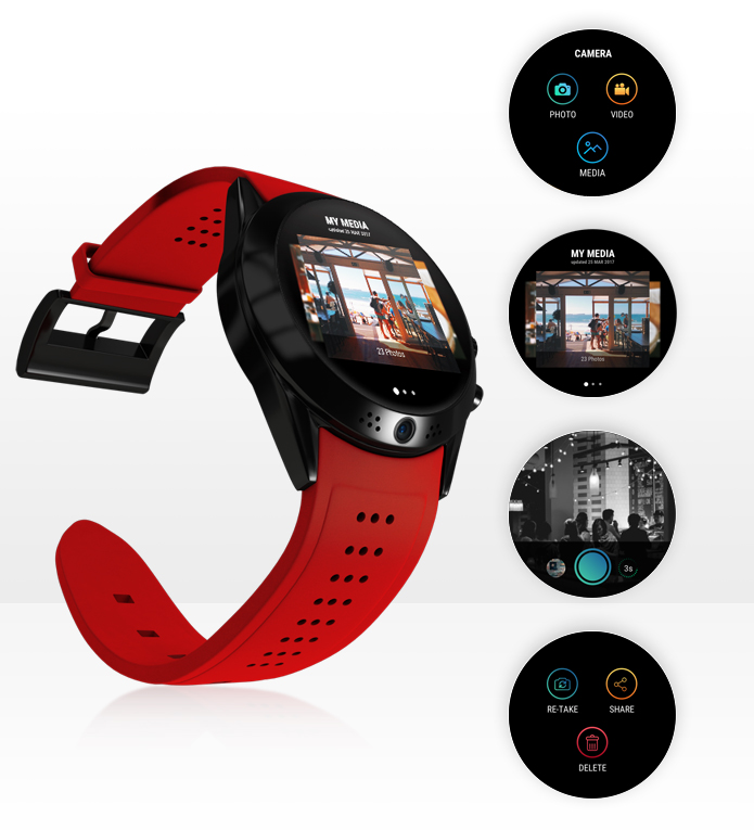 Arrow Smartwatch with HD camera, photo video screens