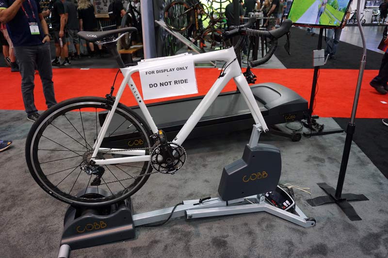 prototype cobb cycling trainer with motorized incline