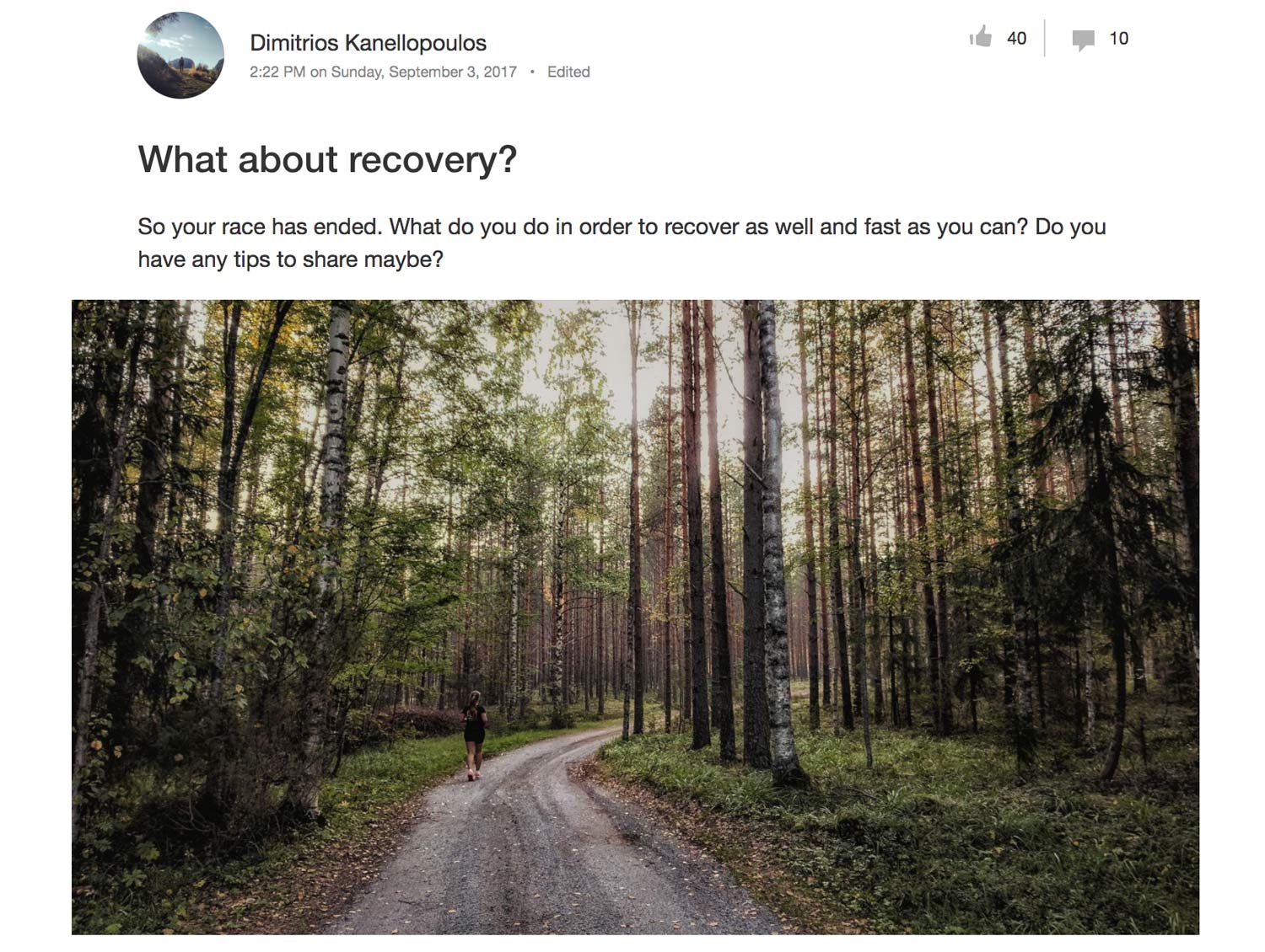 Strava Posts, active life sharing in your activity feed Tips on Recovery