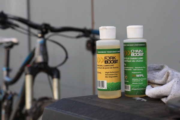 Whistler Performance Lubricants, Fork and Chain Boost bottles