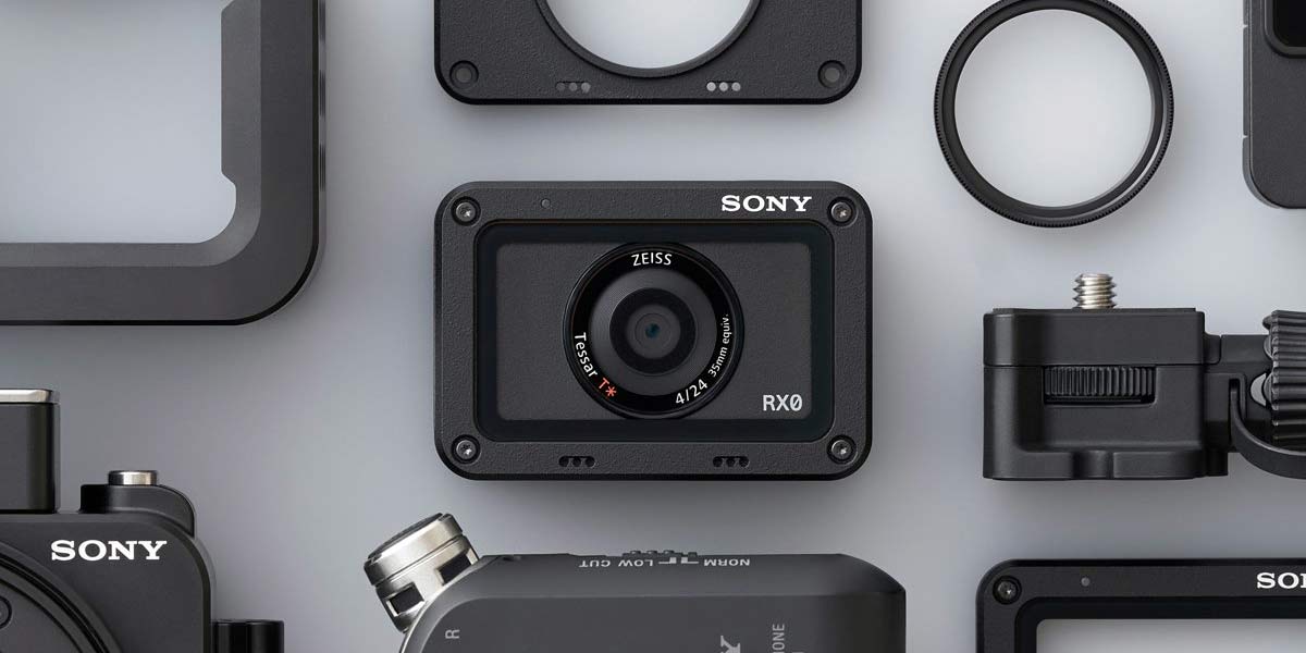 sony rx0 hd waterproof action camera is part of their cybershot family and works with external microphone and lights
