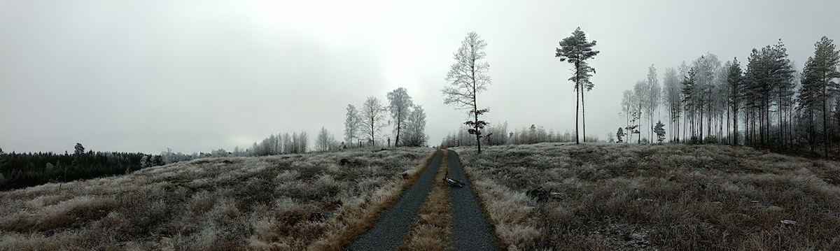 bikerumor pic of the day cold mountain bike ride in southern Sweden.