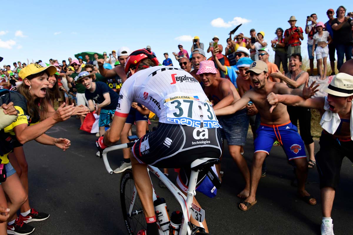 Trek Travel Tour de France trips 2018, racer in crowd