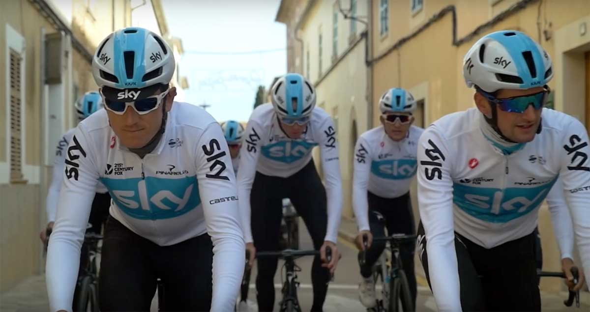2018 Kask Utopia aero road bike helmet for Team Sky at Tour Down Under