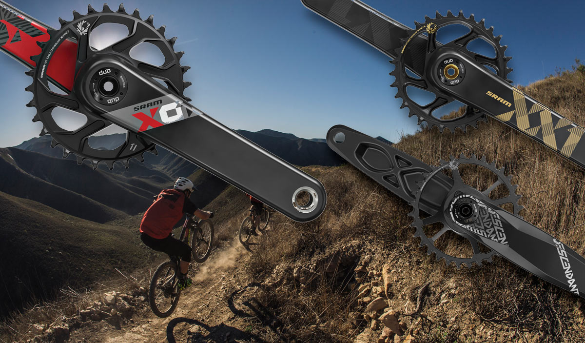 sram dub universal mountain bike crankset fits any bottom bracket standard