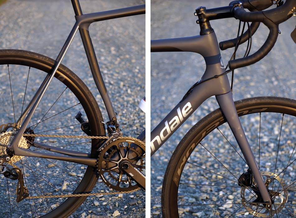 2018 Cannondale Synapse Carbon Disc brake endurance road bike has micro suspension built into the frame flex points