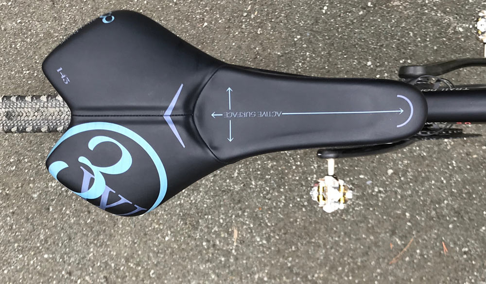 3West Design bicycle saddle with no pressure points for comfortable performance