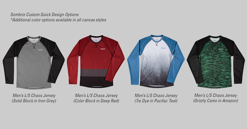 Sombrio custom program, quick-design jerseys