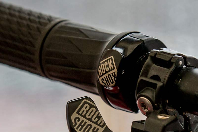 Rockshox TwistLoc fork and shock remote lockout with GripShift style barrel