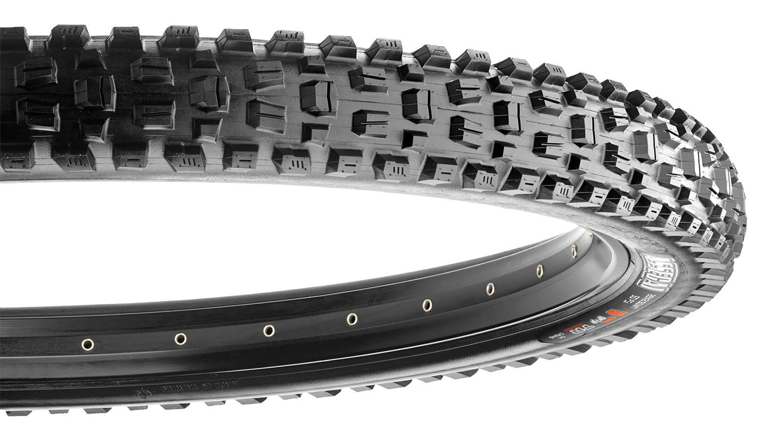 Maxxis Assegai Greg Minnaar signature DH race downhill mountain bike tire tread detail