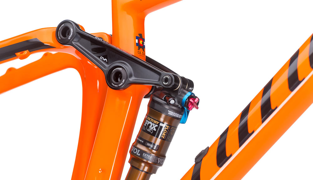 niner rkt9 rdo gloss orange to match fox 34 step cast 120mm mountain bike suspension fork