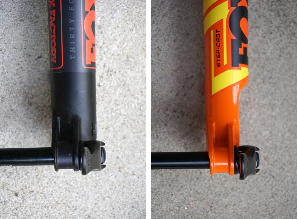 comparison between Fox 34 SC and regular Fox 34 mountain bike forks