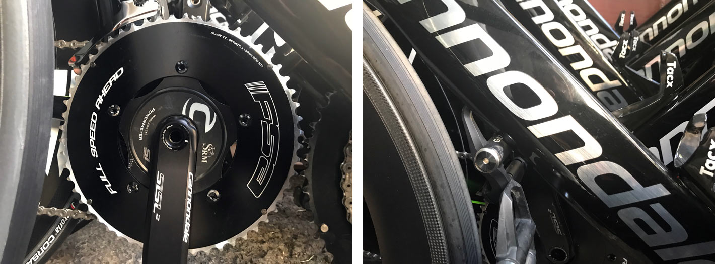 2018 Giro D-Italia pro bike check Drapac Cannondale Super Slice Disc TT race bike