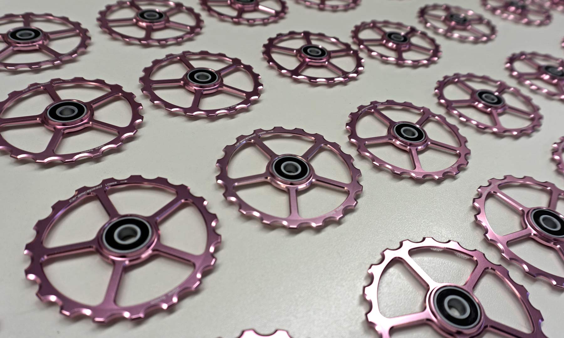 CeramicSpeed spin up Limited Edition Pink Pulleys at the Giro