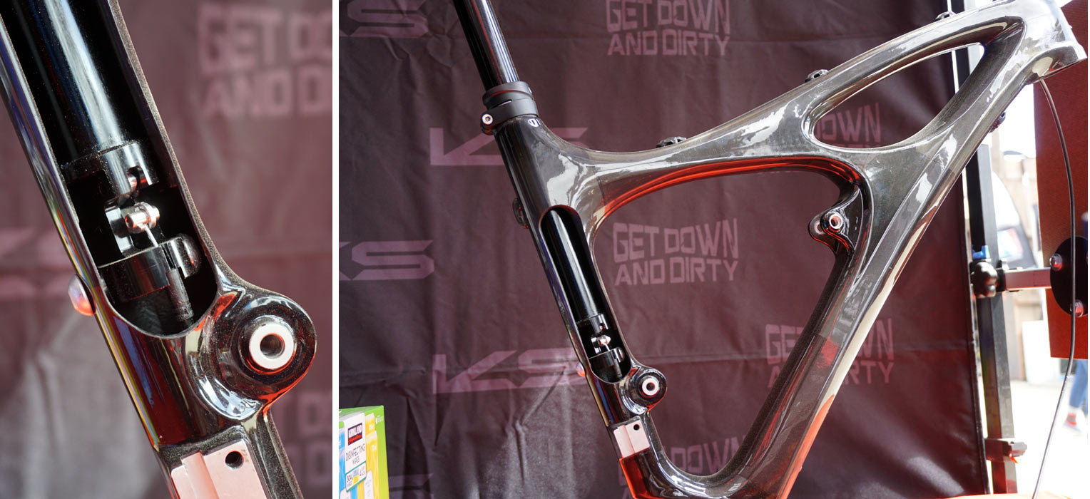 KS Suspension hidden dropper seatpost prototype is integrated into the Bold Unplugged mountain bike frame