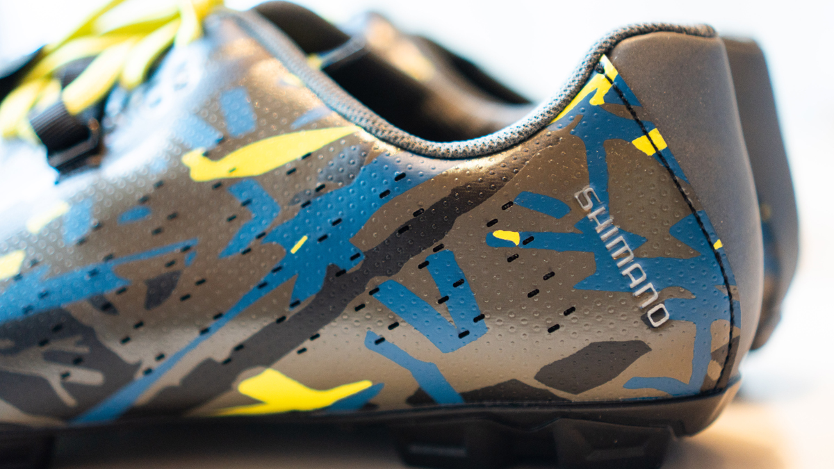 Limited Edition Camo Shimano XC5 Gravel shoes available exclusively through IBDs